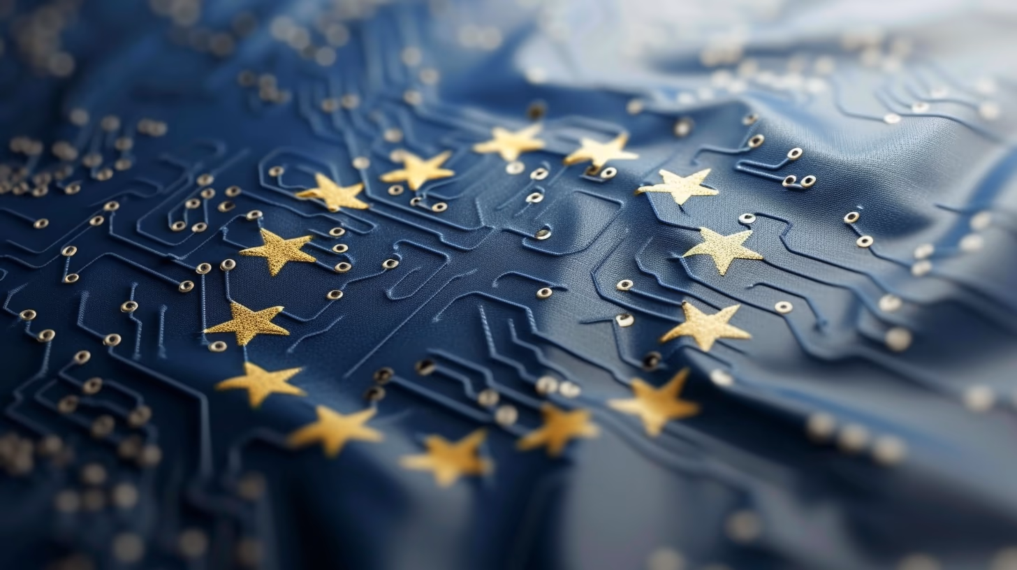 EU-Sternenkranz über Europa als Sinnbild für digitale Souveränität in Europa